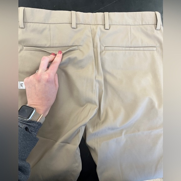 Theory Zaine Neoteric Slim Fit Pant Trousers Tan Khaki Size 29 32 inseam - Picture 12 of 15
